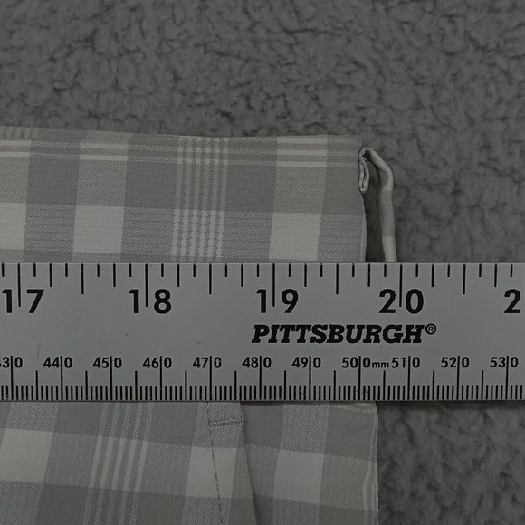 Nike Golf Shorts Mens‎ 38 White Gray Check Plaid White Swoosh Dri-Fit - Picture 3 of 11